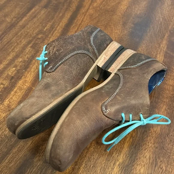 JOHN FUEVOG OXFORD BROWN LEATHER SHOES. - Picture 7 of 12